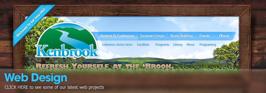 Web Work - Image of redesign of Kenbrook.org website header