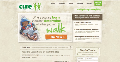cure.org site development and design